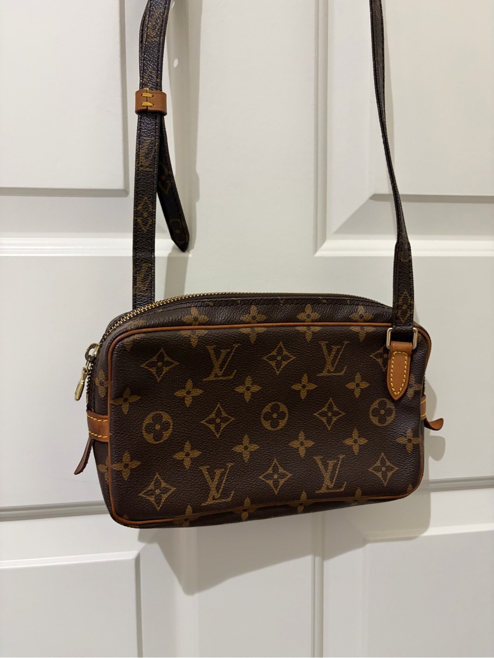 Louis Vuitton Monogram Canvas Crossbody in Brown and Tan